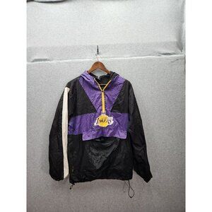 Vintage Los Angeles Lakers NBA Windbreaker Jacket Medium Black & Purple